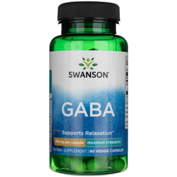 Swanson GABA - maksimālās iedarbības 750 mg - 60 d