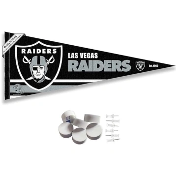 Las Vegas Raiders karodziņš un sienas stiprinājumi