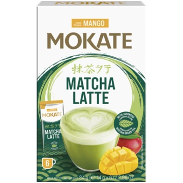 Šķistošais dzēriens MOKATE Latte Matcha Mango 14gx