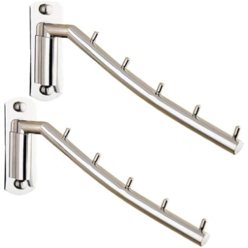 2 Pack Nerūsējošā tērauda apģērbu pakaramais ar 5 