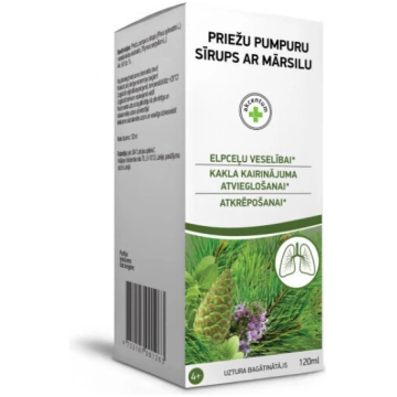 Uztura bagātinātājs Akcentum priežu pumpuru sīrups