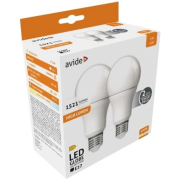 Avide LED spuldze 13W E27 4K 2gab