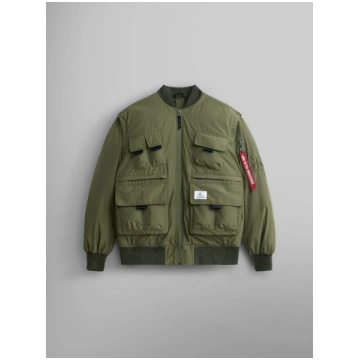MULTI POCKET BOMBER JACKET - OG-107 GREEN / 3XL
