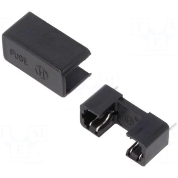 Fuse holder with cover | cylindrical fuses | 5x20m
