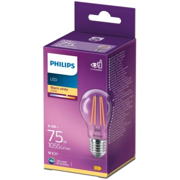 PHILIPS LED stikla 75W A60 E27 WWCLND/ spuldze 871