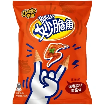 Kukurūzas čipsi CHEETOS BUGLES (RICH TOMATO MEAT S