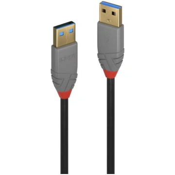 Lindy USB 3.0 Kabel Typ A/A Anthra Line M/M 0.5m (