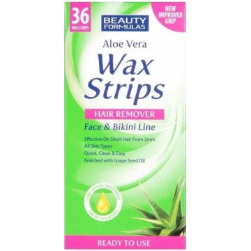 Depilācijas joslas Beauty Formulas Aloe Vera, 36 g
