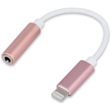 Adapter Lightning - audio jack 3,5 mm rose gold Fo