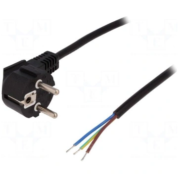 Cable | CEE 7/7 (E/F) plug angled,wires | 1.5m | b