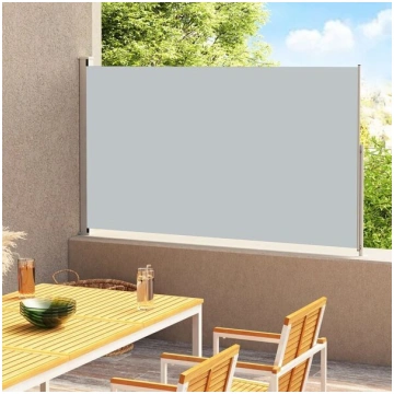 vidaXL izvelkama sānu markīze, pelēka, 220x300 cm