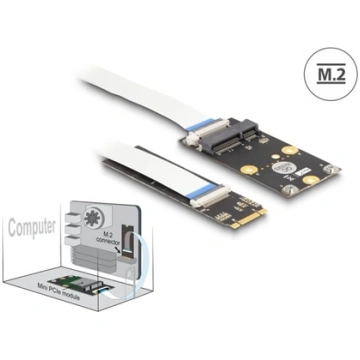 Delock Converter M.2 Key B+M male to 1 x Mini PCIe
