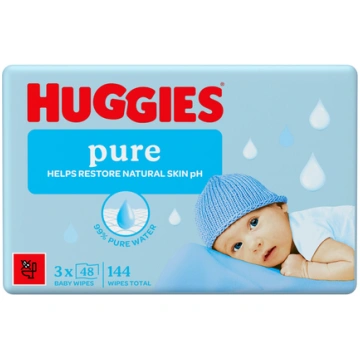 Mitrās salvetes bērniem Pure Quadro Huggies 48gabx
