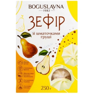 Zefīrs BOGUSLAVNA, ar bumbieru gabaliņiem, 230g