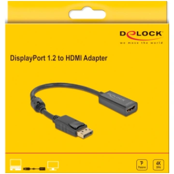 Delock DisplayPort Adapter DP - HDMI Socket 4K Pas