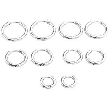 JSDDE Piercing Huggie Earrings 2 x Hoop Earrings Ķ