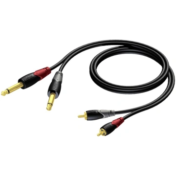 Procab Cable Jack 6.3mm x2 - RCA (Cinch) x2 5m bla