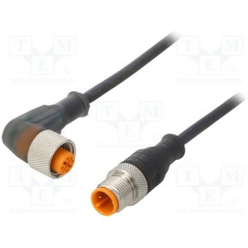 Cable: for sensors/automation; PIN: 3; 5m; plug; 3