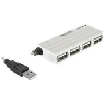 DELOCK HUB USB2.0 4 Port ext. ZSlimZ 87445