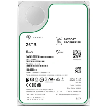 Seagate HDD Exos - 26 TB - 3.5" - SATA 6 GB/s - OE