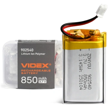 LED galvas luktura baterija Videx, 850mAh