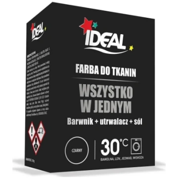 Auduma krāsa IDEAL All in One Melna 350 g – koncen