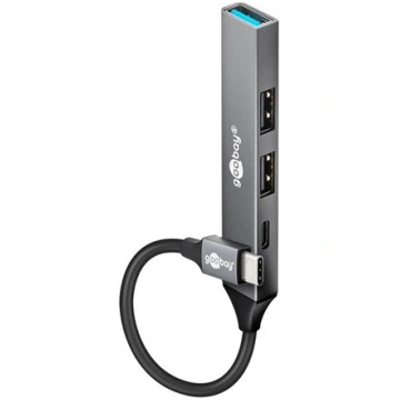 Goobay Slim 4-Porti USB Hub, USB-C to USB-C/USB-A,