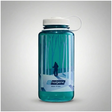 Nalgene ūdens pudele 1 L Trout ar meža ainavu