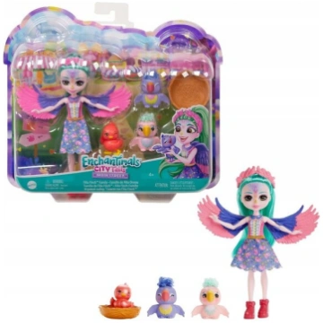 Enchantimals Filia Finch lelle un jauka papagaiļu 
