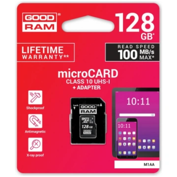 GOODRAM MicroSDHC memory card, 128GB, Class 10, UH