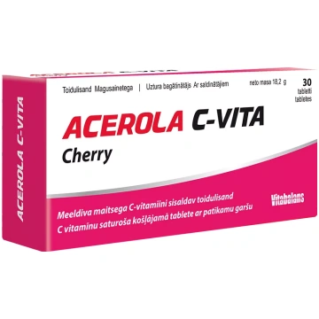 VITABALANS Acerola C-Vita Ķiršu košļājamās tablete