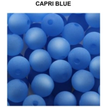 Opaco apaļas pērlītes no Polaris 8mm Capri Blue (2