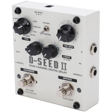 Delay Effect Stereo Dual Channel 8 Modes Loop Reco