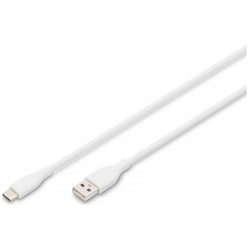 Digitus USB 2.0 Type C - A Silicone St/St 2m White