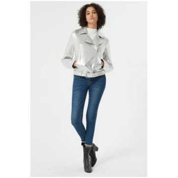 Women's Biker Short Leather Jacket