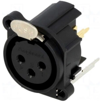 Socket | XLR | female | PIN: 3 | straight | with p
