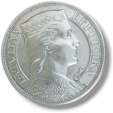 Lietots - Sudraba monēta 5 Lati 1931. gads