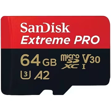 SanDisk Extreme Pro, microSDXC, 64GB, UHS-I, U3, V