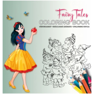 Krāsojamā grāmata ar spirāli College Fairy Tales, 