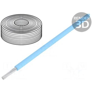 Wire | stranded | Cu | 0.35mm2 | 22AWG | light blu