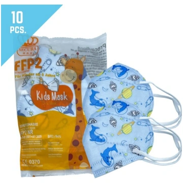 Bērnu respirators FFP2 (sejas maska), 10 gab. JK M