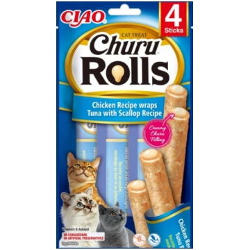 INABA Churu Rolls Chicken recipe wraps Tuna with s