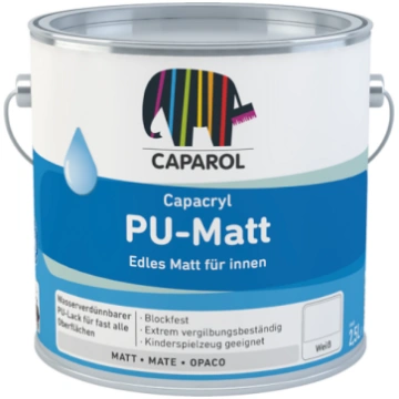 Caparol Capacryl PU-Matt krāsa koka, metāla un PVC