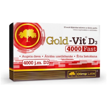 OLIMPLABS Gold-Vit D3 Fast 4000SV tabletes N30