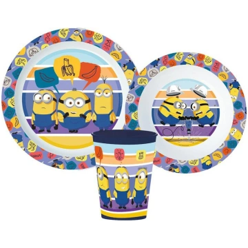 Plastmasas trauku komplekts The Minions, 3gab