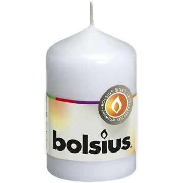 Cilindra svece BOLSIUS 80x48 mm, balta