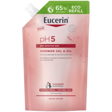 Eucerin® pH5 dušas želeja un eļļa, uzpildes iepako