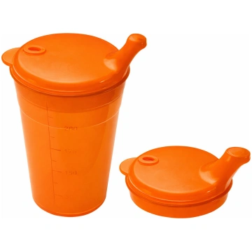 Krūzes komplekts tējam un biezputrai, oranžs, ar ī