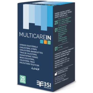 Holesterīna teststrēmeles Multicare In N25 Santaks