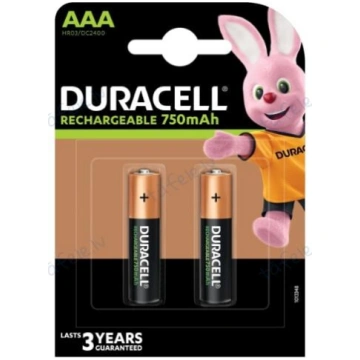 Uzlādējamās baterijas DURACELL AAA 750 mAh, 2 gab